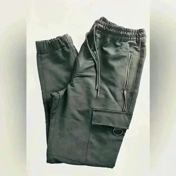 PUBLIC BLACK UNISEX SLIM FIT STRETCH PANTS COMFORTABLE STYLISH SIZE M - Picture 1 of 4